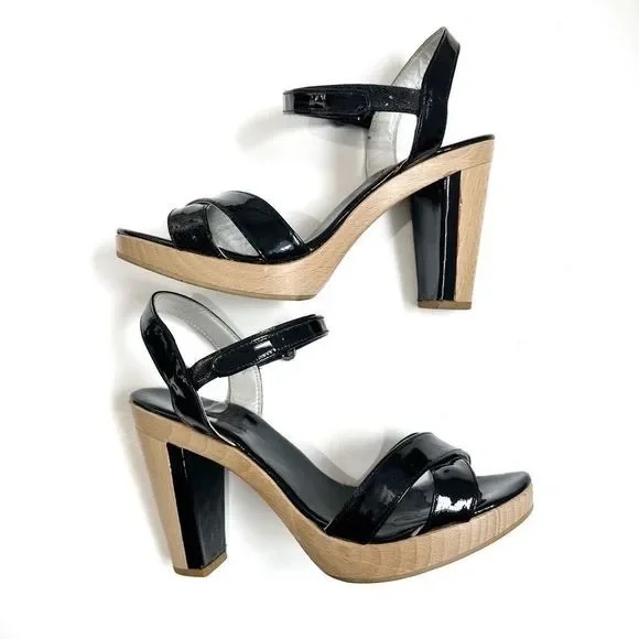 Theory patent leather heeled sandals - Picture 2 of 8